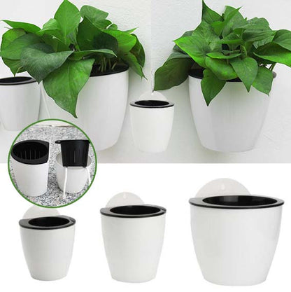 Pot de Fleur Mural Blanc