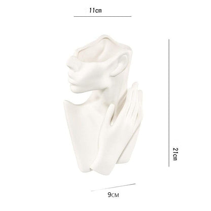 Vase Buste de Femme en Céramique