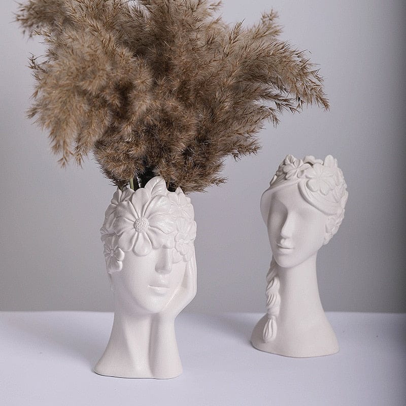 Vase en Céramique "Couronne de Fleurs"