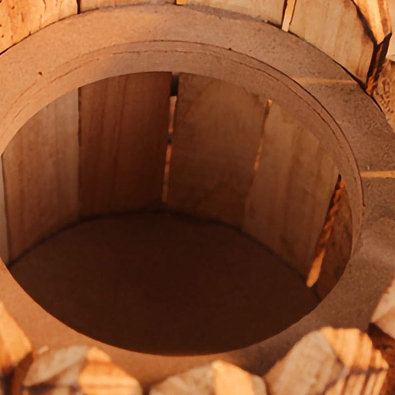 Vélo Porte Plante en Bois Vintage