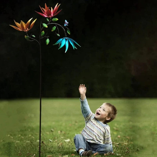 Moulin à Vent Décoratif Floral Élégant