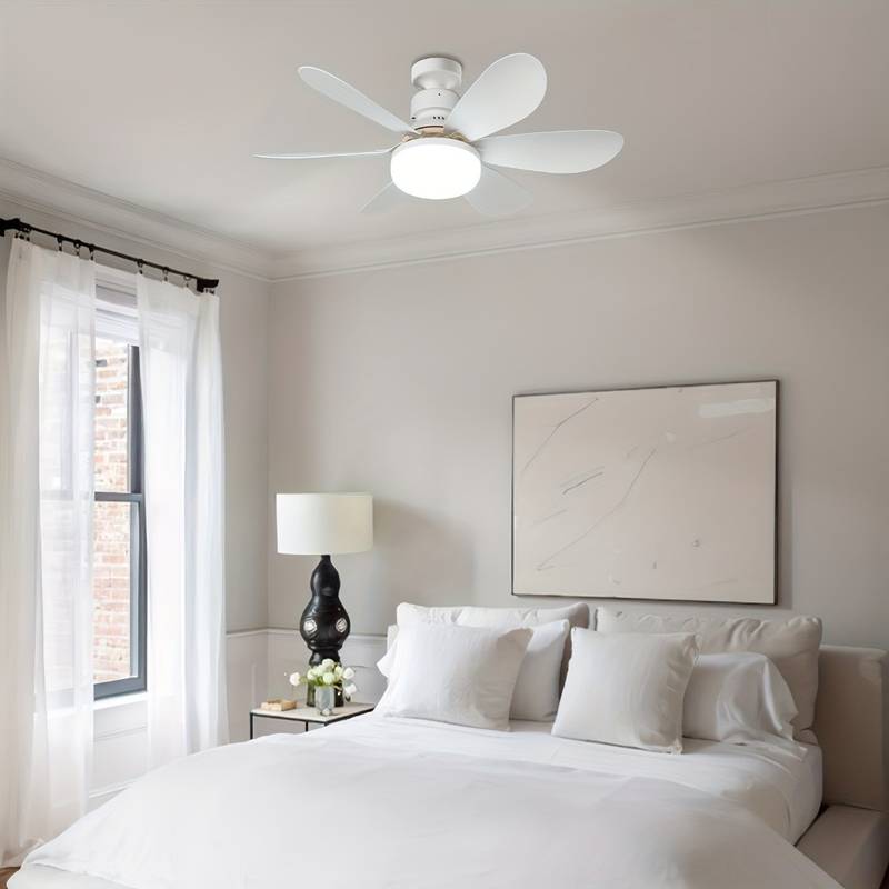 Plafonnier LED Moderne avec Ventilateur Silencieux