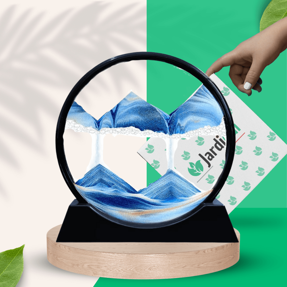 Sablier 3D - Paysage de sable en pleine mer