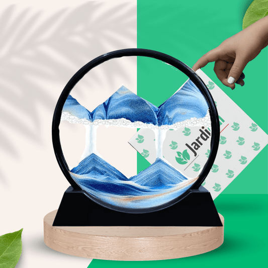 Sablier 3D - Paysage de sable en pleine mer