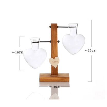 Vase Suspendu Cœur Hydroponique