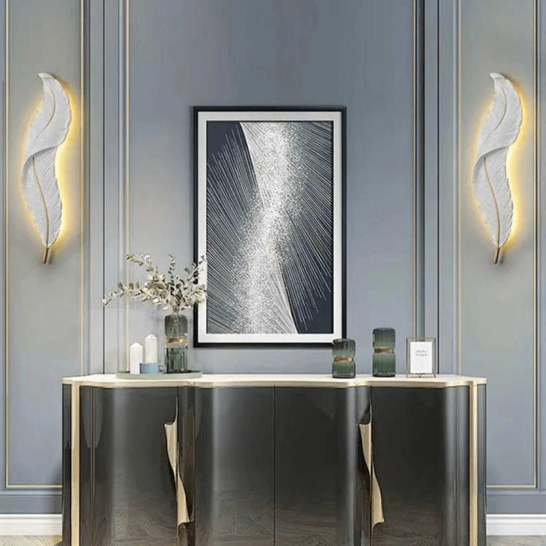 Applique Murale Lumineuse "Plume d'Ange" Artistique