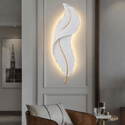 Applique Murale Lumineuse "Plume d'Ange" Artistique