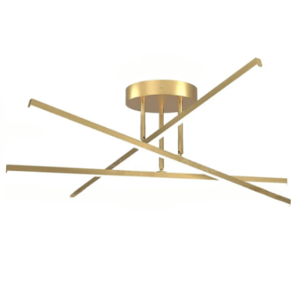 Plafonnier Doré Raffiné pour Salon