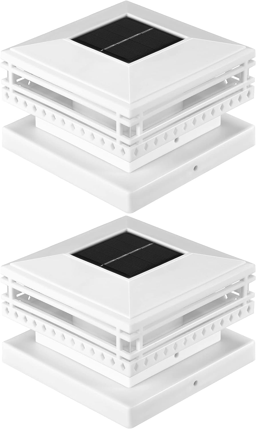 Spot LED Extérieur Solaire Tamisé pour Poteaux (Lot de 2)