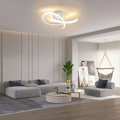 Plafonnier LED Design Futuriste Torsadé