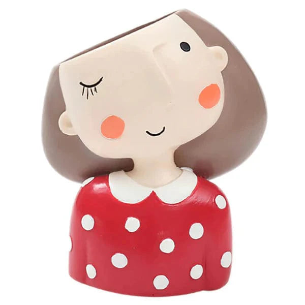 Pot de fleur Visage Décoratif Petite Princesse Élégante