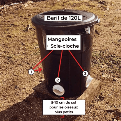 CotCotDistrib - Mangeoires Premium pour Volailles (+Scie-cloche Offerte)