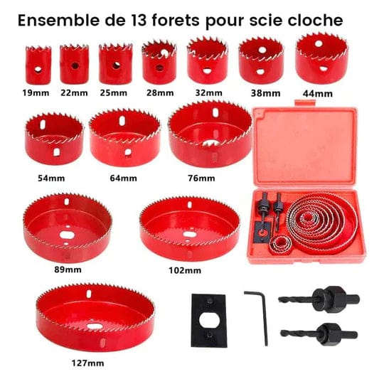 Ensemble de scie cloche pour ingénieurs bricoleurs (13 pcs set)