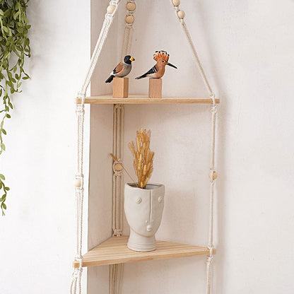 Étagères Suspendue pour Plante en Macramé Artisanal
