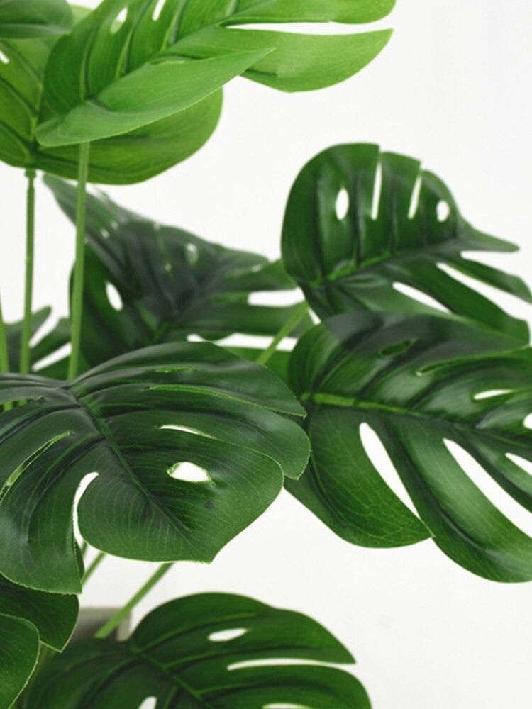Feuilles de palmier vertes artificielles Monstera