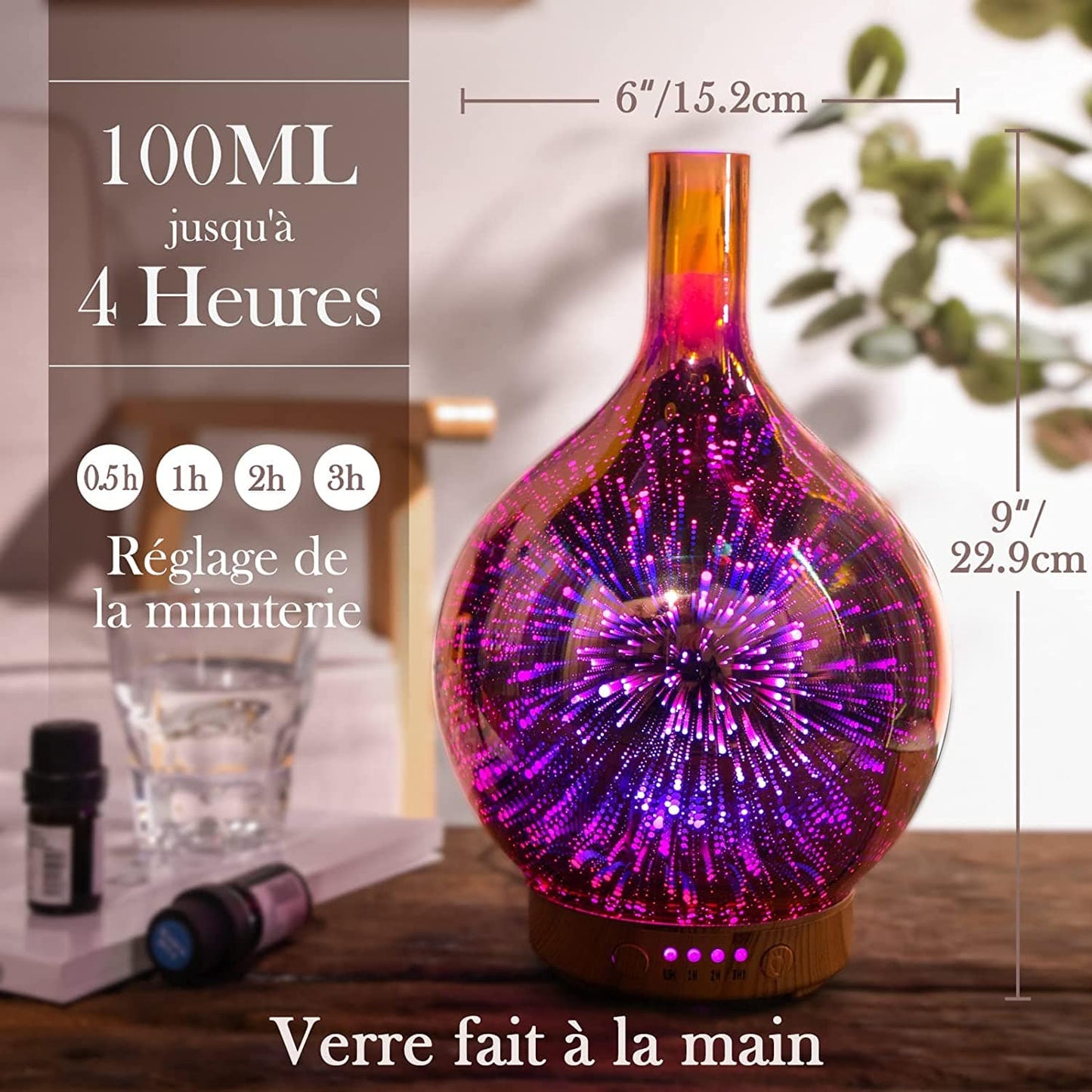 Diffuseur d'Huiles Essentielles Lumineux Firefly