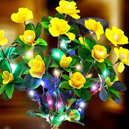 Lampe LED Solaire en Fleurs Artificielles