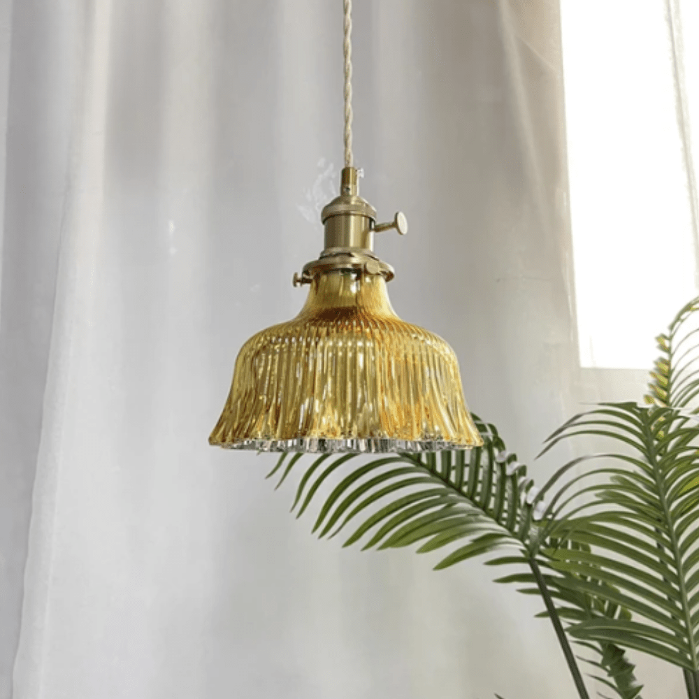 Suspension Luminaire Vintage en Verre Scandinave