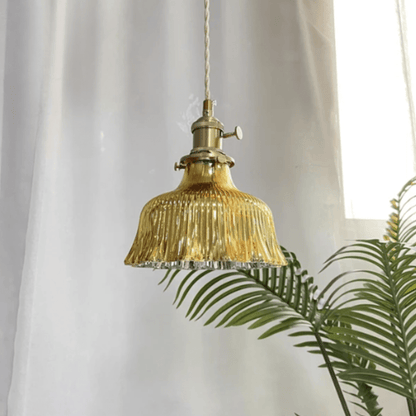 Suspension Luminaire Vintage en Verre Scandinave