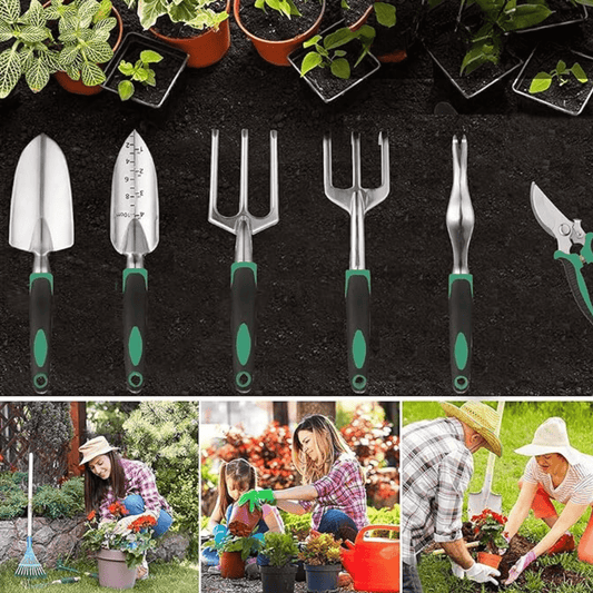 Kit Complet de Jardinage Professionnel - 11 Pièces (6 Outils + Accessoires Offerts)