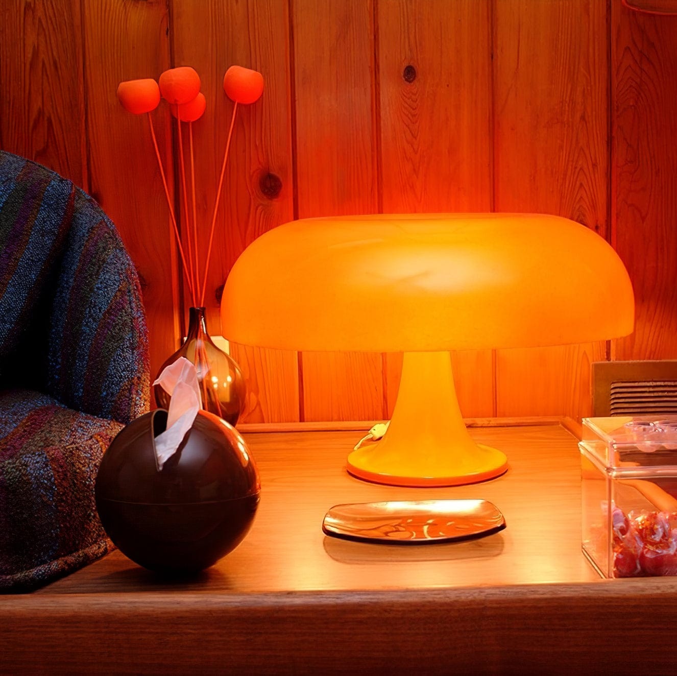 Lampe de table nordique en forme de champignon