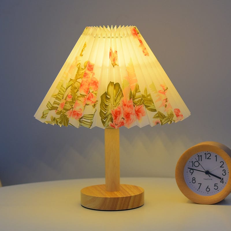 Lampe de Table Tactile Coréenne en Bois Massif