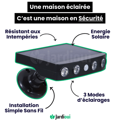 Lampe murale solaire Puissante à détecteur de mouvements