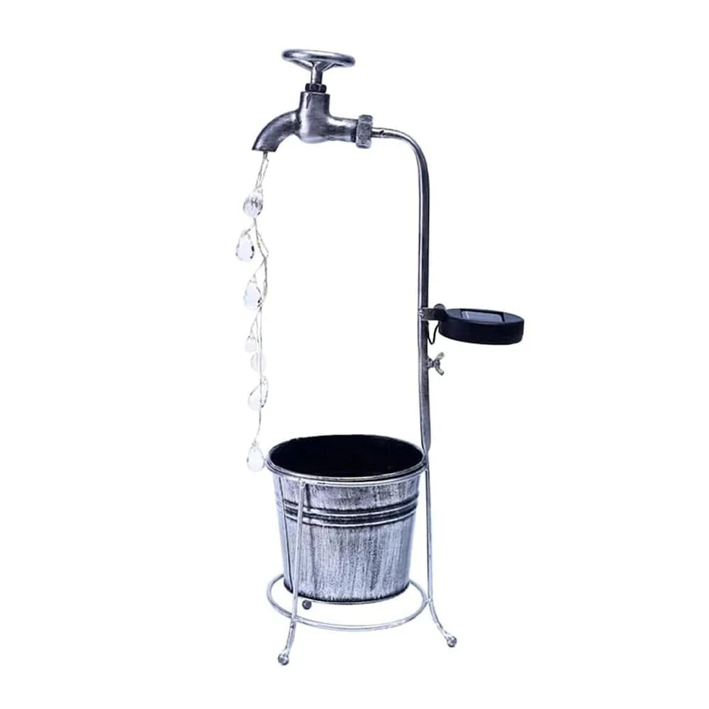 Lampe Solaire de Jardin Gouttelettes d'Eau Scintillantes Vase