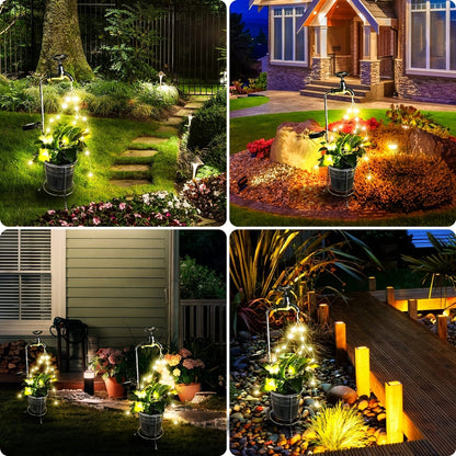 Lampe LED Solaire Créative "Robinet Magique & Pot de Fleurs"