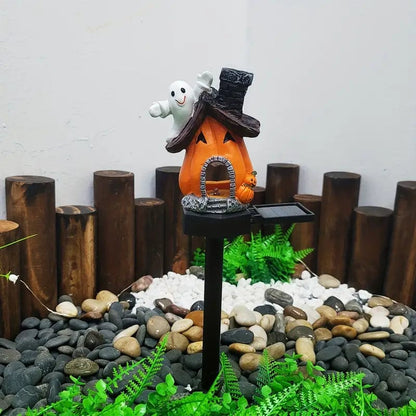 Lampe Solaire Maison-Citrouille Fantaisiste