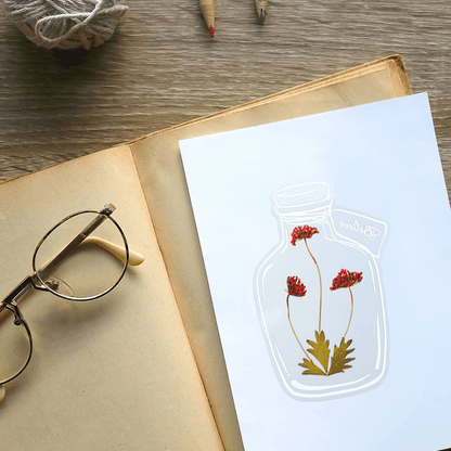 Marque-pages Transparents Floraux Artistiques (Lot de 20 + 10 Offerts)