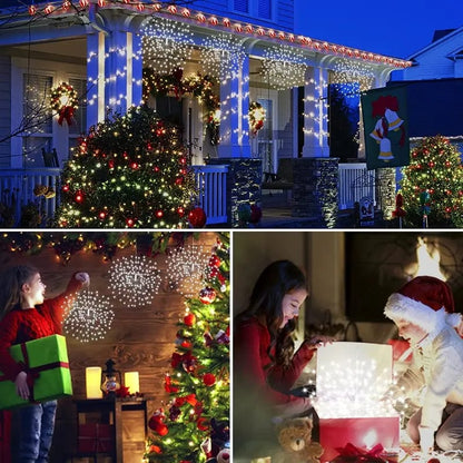 Lumières Solaires Extérieures Suspendues Feux d'Artifice (Lot de 3 + 1 Offerte)