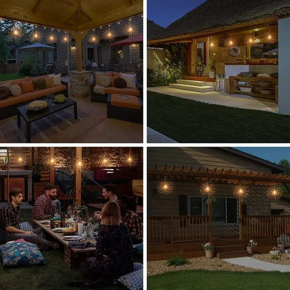 Lumières Solaires Extérieures Suspendues Feux d'Artifice (Lot de 3 + 1 Offerte)