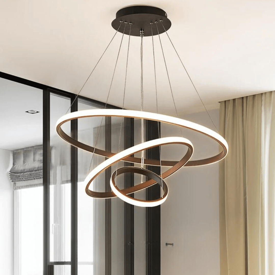 Lustre Design Doré Contemporain pour Salon