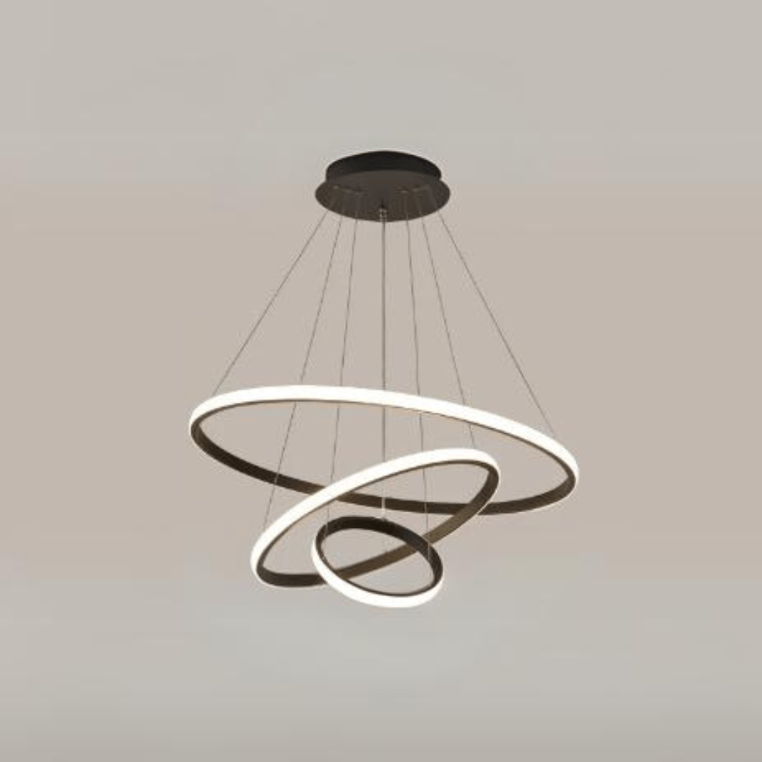 Lustre Design Noir Élégant pour Salon