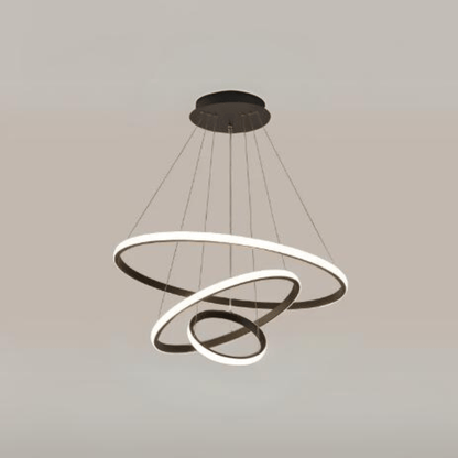 Lustre Design Noir Élégant pour Salon