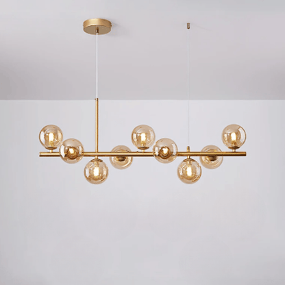 Lustre Doré Raffiné pour Salle à Manger Moderne