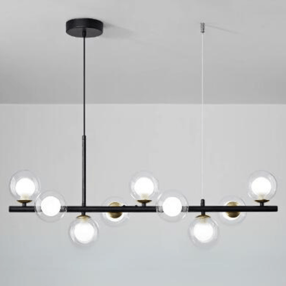 Lustre Noir Élégant pour Salle à Manger Moderne