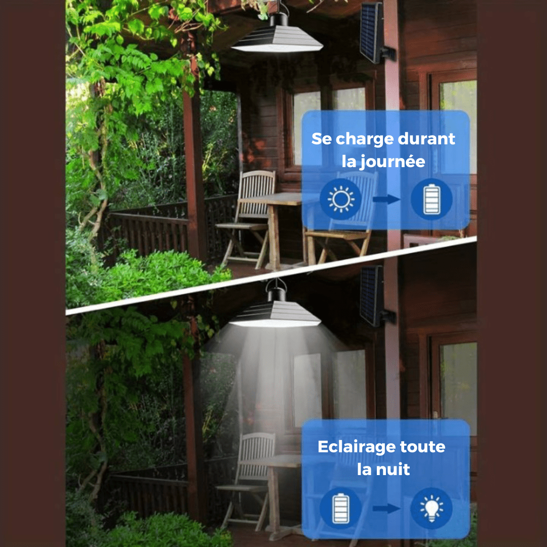 Lustre Solaire Extérieur Étincelant avec Contrôle à Distance