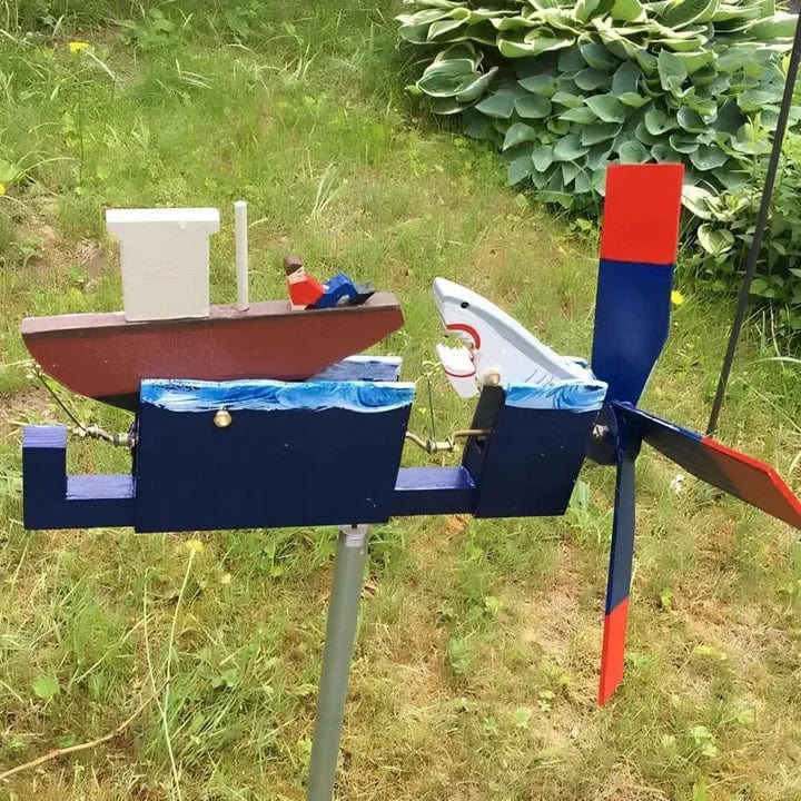 Moulin à vent cinétique en forme de requin spectaculaire