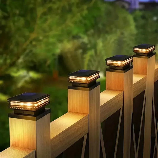 Spot LED Extérieur Solaire Tamisé pour Poteaux (Lot de 2)
