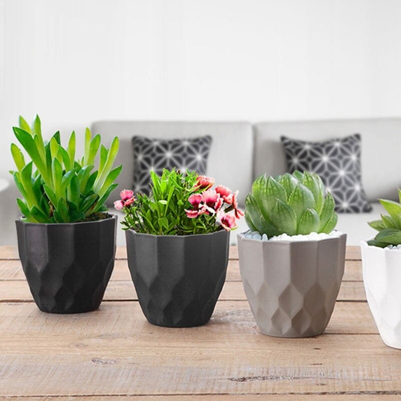 Petit Pot de Fleurs Arrondi