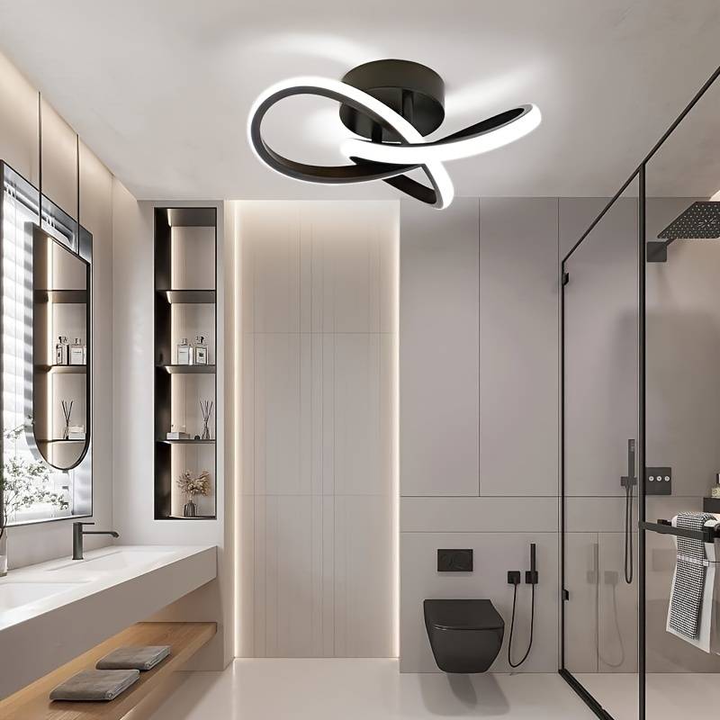 Plafonnier LED Design Futuriste Torsadé