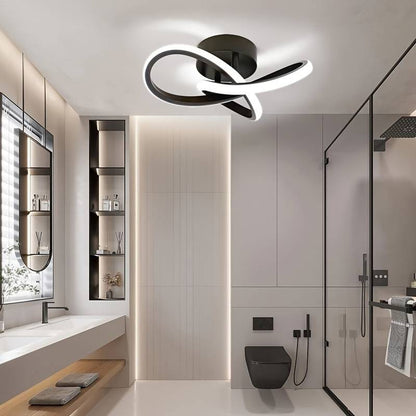 Plafonnier LED Design Futuriste Torsadé