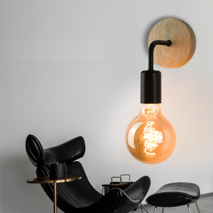 Support de Lampe Mural Rétro-Industriel