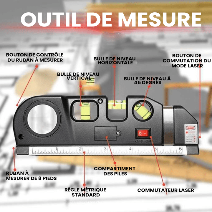 Outil de mesure laser multifonction