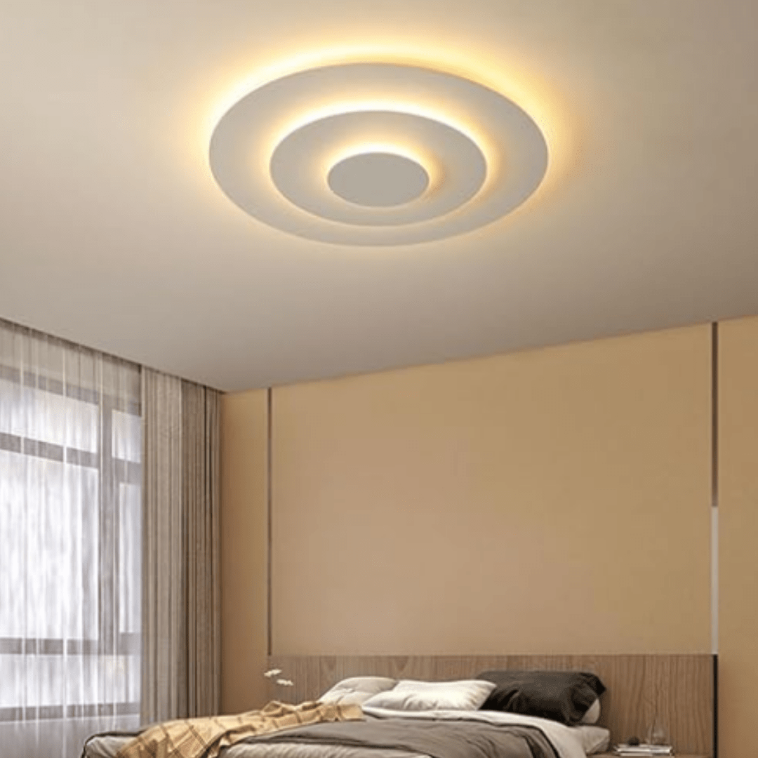 Plafonnier Blanc Spirale Élégant