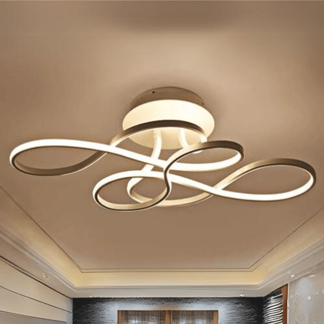 Plafonnier Design LED en Volutes Luxueux