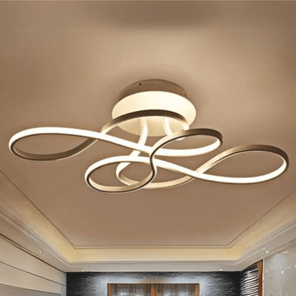 Plafonnier Design LED en Volutes Luxueux