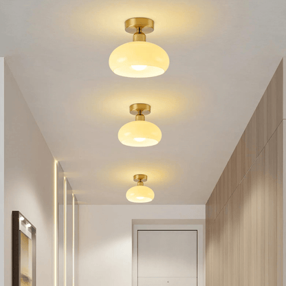 Plafonnier Verre Vintage à LED Élégant